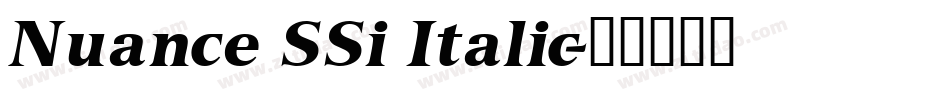 Nuance SSi Italic字体转换